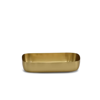 Cuadrado Guest Towel Tray - Brushed Brass - La Cuisine
