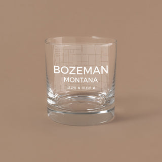 Block Glass, Bozeman MT Map, 11oz - La Cuisine