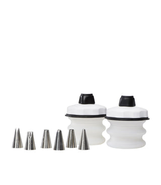 Baker's 8 Piece Silicone Decorating Bottle Kit - Black
