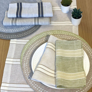 Brighton Gray 21" Napkins Set4 - La Cuisine