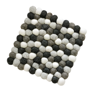"Grigio" Virgin Wool Trivet, Square - La Cuisine
