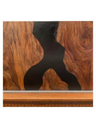 12X16" Resin/Wood Charcuterie Board - Black Epoxy