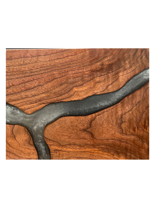 12X16" Resin/Wood Charcuterie Board - Grey Epoxy