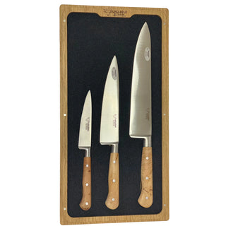 Juniper Wood Kitchen Knives, Set/3 - La Cuisine