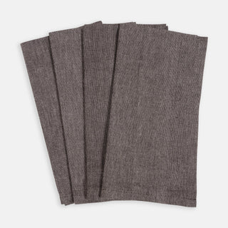 Chambray Napkin - Black Set/4 - La Cuisine