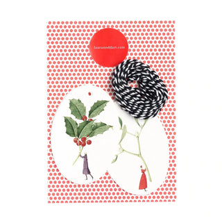 Holly and Mistletoe Gift Tag - La Cuisine