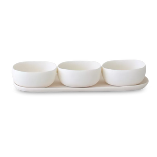Cuadrado Serving Bowl Trio - White - La Cuisine
