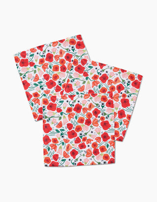 Poppy Power Dish Cloths, S/3