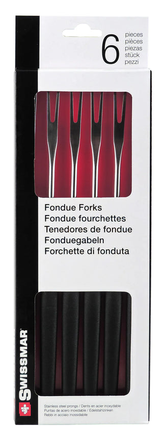 Cheese Fondue Forks, Black Handle - La Cuisine
