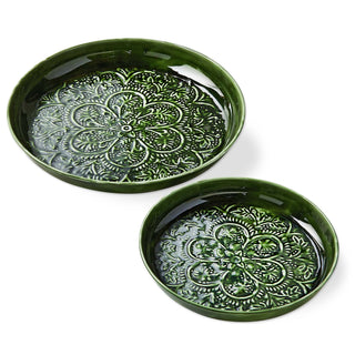 Enamel Metal Tray Set/2 - La Cuisine