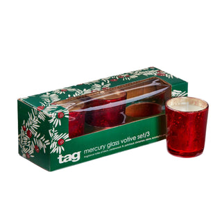 Winter Bonfire Mercury Votive Candle, Set/3 - La Cuisine