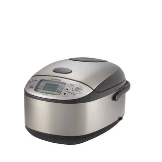 Zojirushi Micom rice cooker and warmer with 5.5-cup capacity, PFAS-free non-stick inner pot, digital control panel.