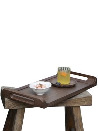 Gohobi Black Walnut Solid Wood Tea Tray - La Cuisine