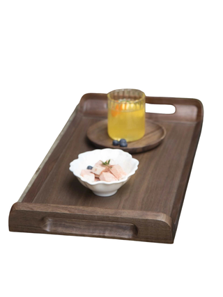 Gohobi Black Walnut Solid Wood Tea Tray - La Cuisine