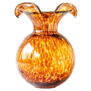 Hibiscus Glass Small Fluted Vase - La Cuisine