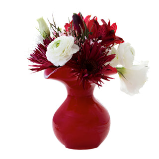 Hibiscus Glass Red Bud Vase - La Cuisine