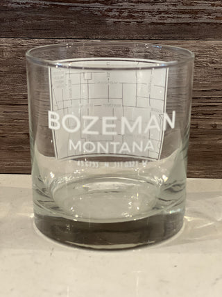 Block Glass, Bozeman MT Map, 11oz - La Cuisine