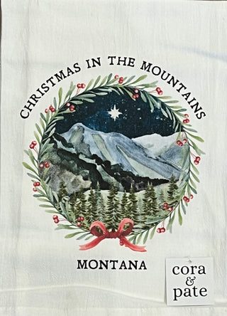 Christmas In The Mountains Flour Sack Towel