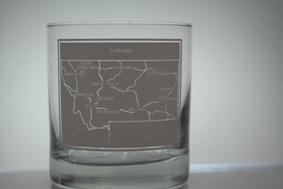 Block Glass, Bozeman MT Map, 11oz