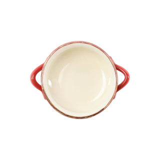 Italian Bakers Red Small Handled Round Baker - Red