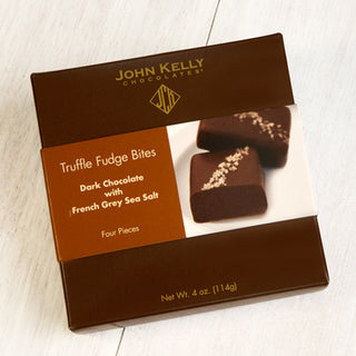 Truffle Fudge Bites - Dark Chocolate with French Grey Sea Salt (4 PC) - La Cuisine
