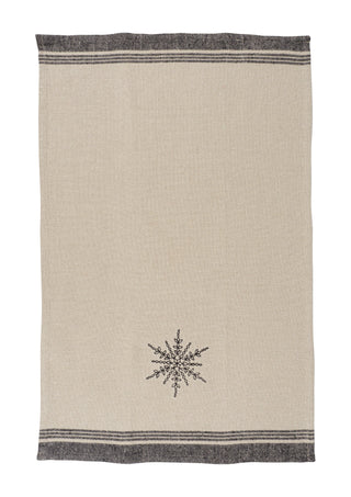 Natural Embroidered Kitchen Towel