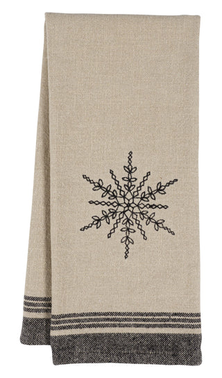 Natural Embroidered Kitchen Towel