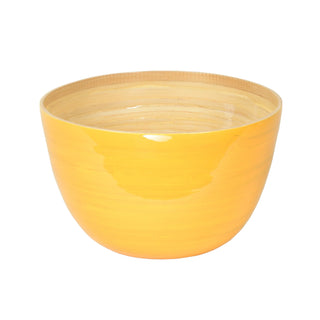 Bamboo Bowl in "Yellow", Large Tall - La Cuisine