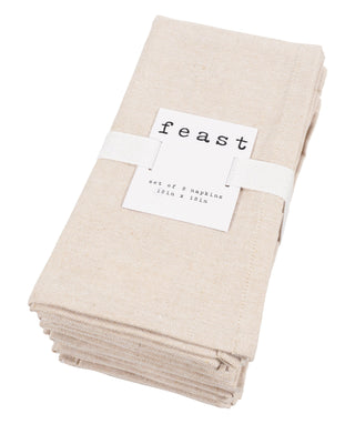 Overbrook Chambray Napkins, Biscut Set/8 - La Cuisine
