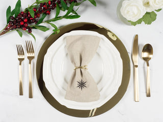 Natural Embroidered Napkin