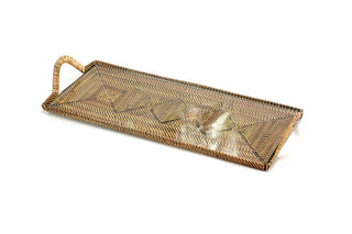Rectangular Cocktail Tray w/ Glass Insert
