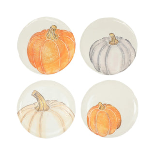 Pumpkins Assorted Salad Plates, Set/4 - La Cuisine