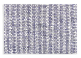 Home Bow Knot Vinyl Placemat - Blue Set/6 - La Cuisine