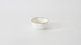 Portofino Snack Bowl, White/Gold