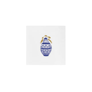 Papersoft Napkins Blue Ginger Jar Cocktail Napkins, Pkg/20 - La Cuisine