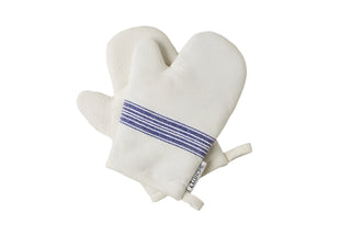 Linen Oven Mitt - Blue Stripe, Set/2 - La Cuisine