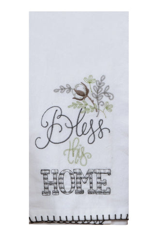 Bless This Home Embroidered Flour Sack Towel - La Cuisine