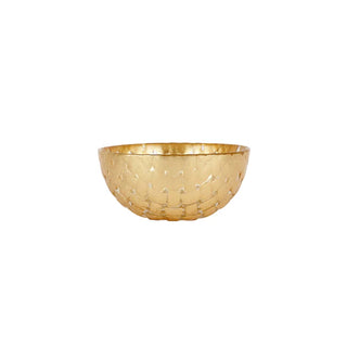Rufolo Glass Gold Basketweave Dipping Bowl