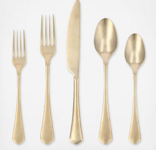 Ellsie Antiqued Champagne Flatware Set/20 pc - La Cuisine