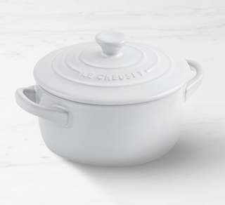 Mini Round Ceramic Cocotte- White