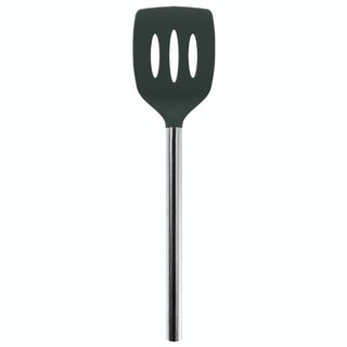 Silicone Slotted Turner SS Handle Charcoal