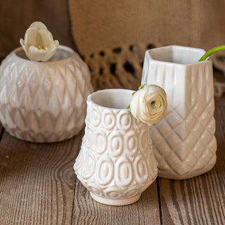 Tessere Round Oval Bud Vase - La Cuisine