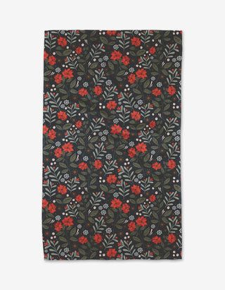 Holiday Floral Tea Towel