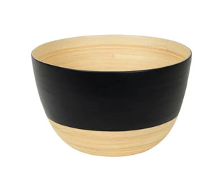 Two-Tone Bamboo Bowl in "Black", Large Tall - La Cuisine