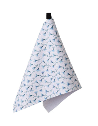 Trailing Flowers in Blue Bar Towel - La Cuisine