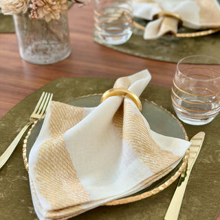 Velvet Elliptical Placemats Set/4