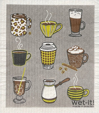 Coffee Shop Swedish Dishcloth - La Cuisine