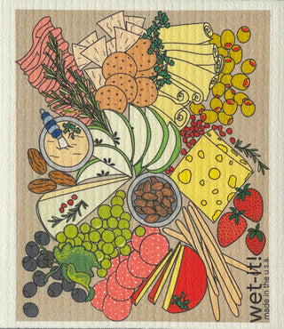 Charcuterie Eats Swedish Dishcloth - La Cuisine
