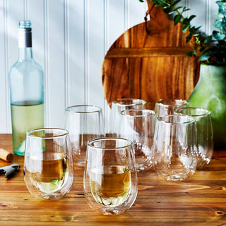 Sorrento Stemless Wine Glasses, Set/8