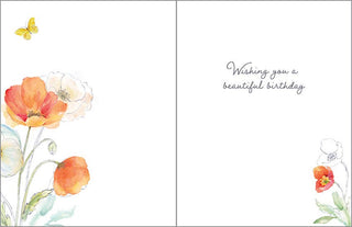 Birthday Greeting Card - Happy Poppies - La Cuisine